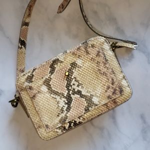 COPY - Leather snakeskin embossed transport camera bag